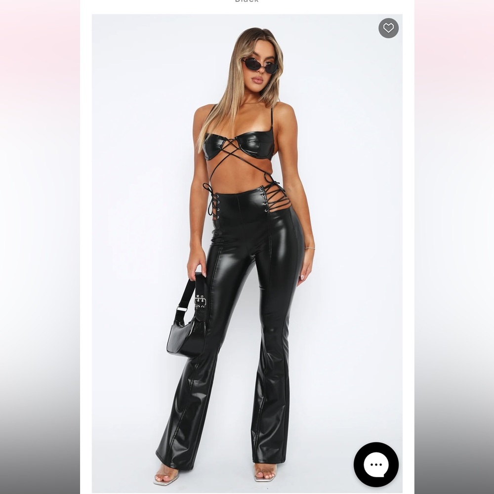 Faux Leather White Fox Set
